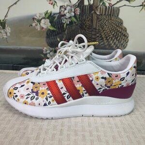 AdidasHer Studio London x  Womens Size 8.5 White & Red Floral Print Sneakers